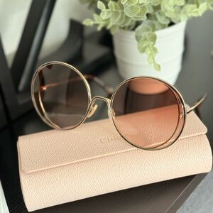 Chloe novelty 61 mm round sunglasses